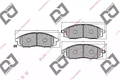 Комплект тормозных колодок DJ PARTS BP1295